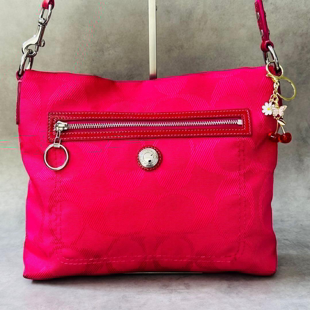 Y2K COACH PINK Signature 2way Bag 5