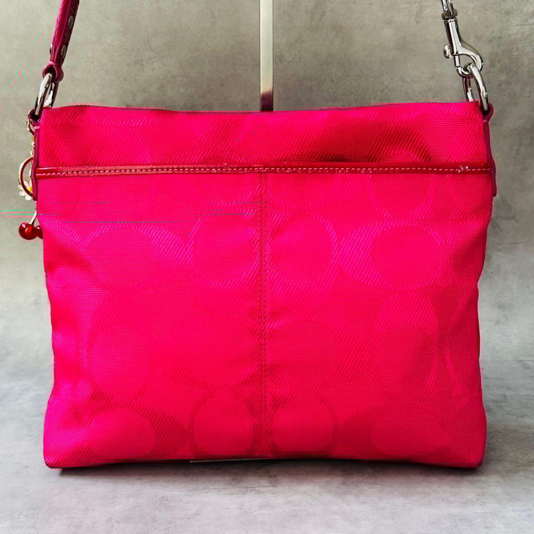 Y2K COACH PINK Signature 2way Bag 6