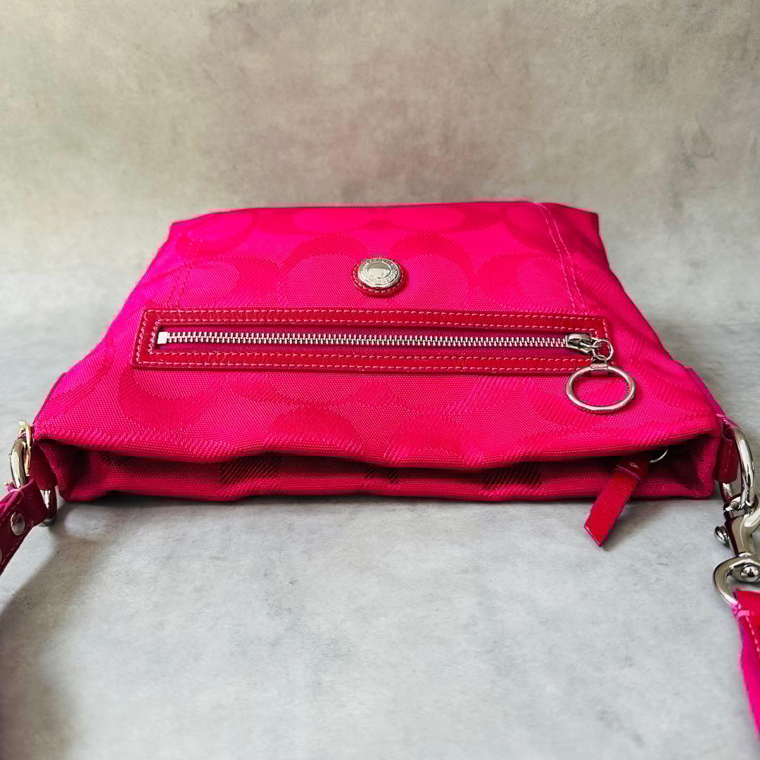 Y2K COACH PINK Signature 2way Bag 10