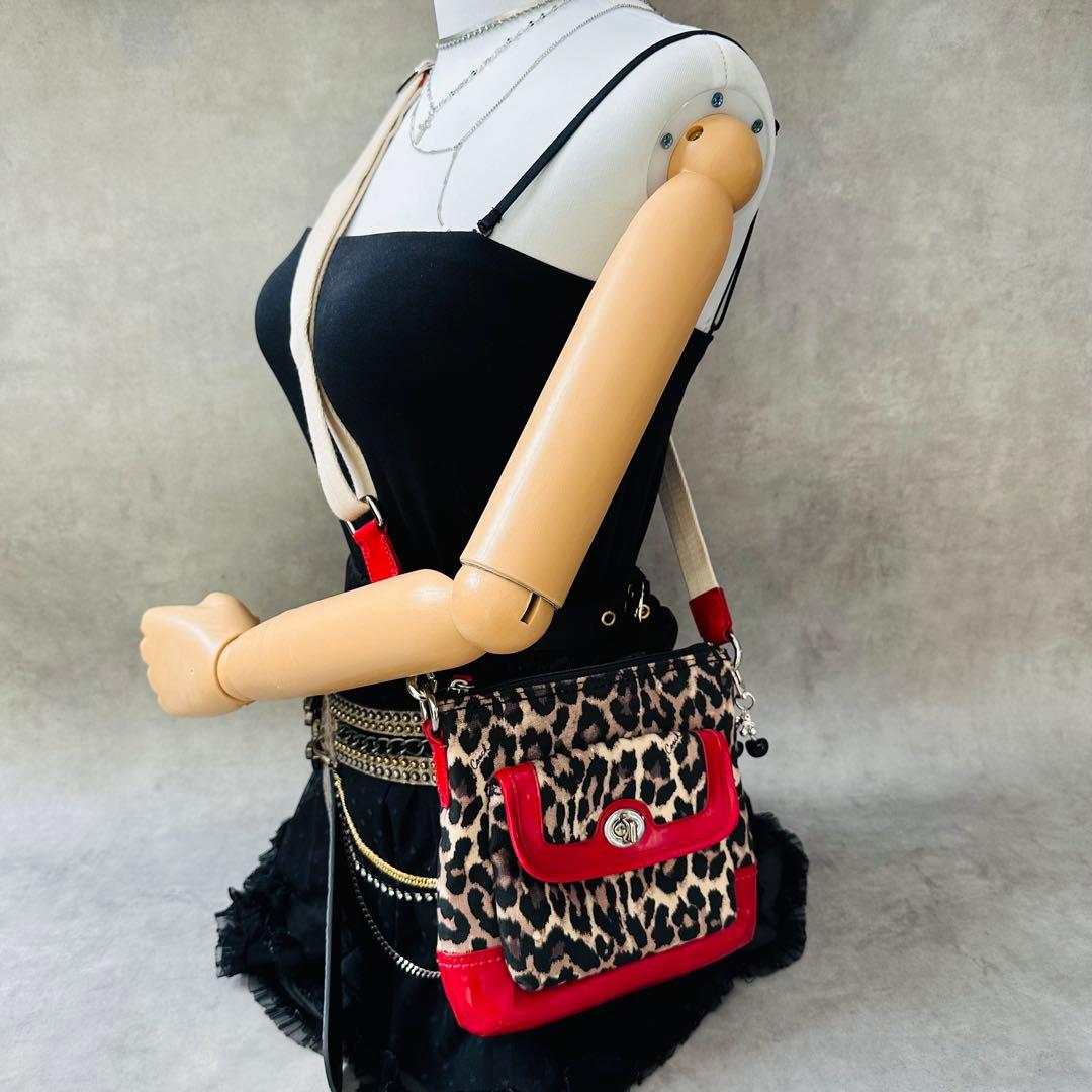 Y2K COACH Leopard 2way Shoulder bag 3