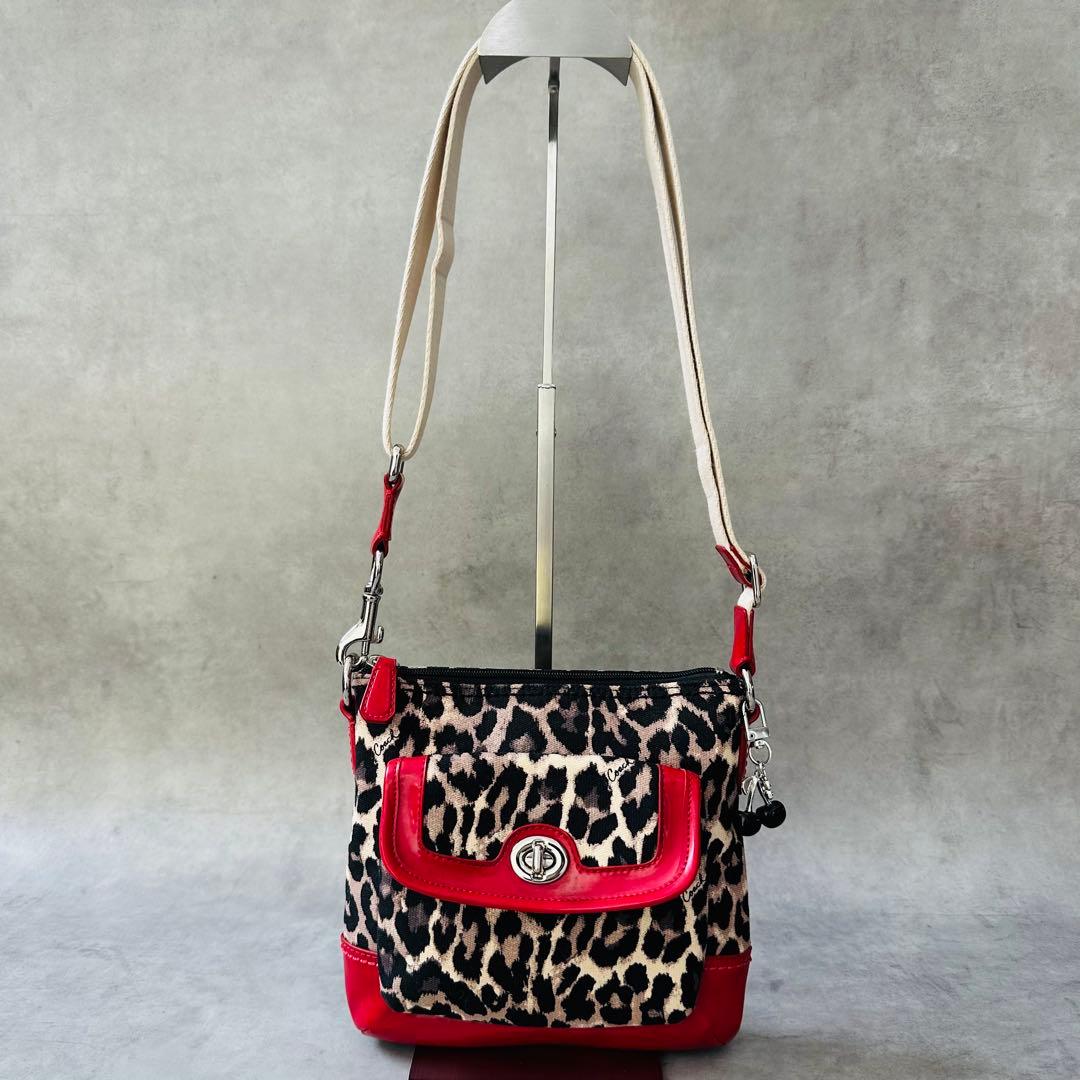 Y2K COACH Leopard 2way Shoulder bag 4