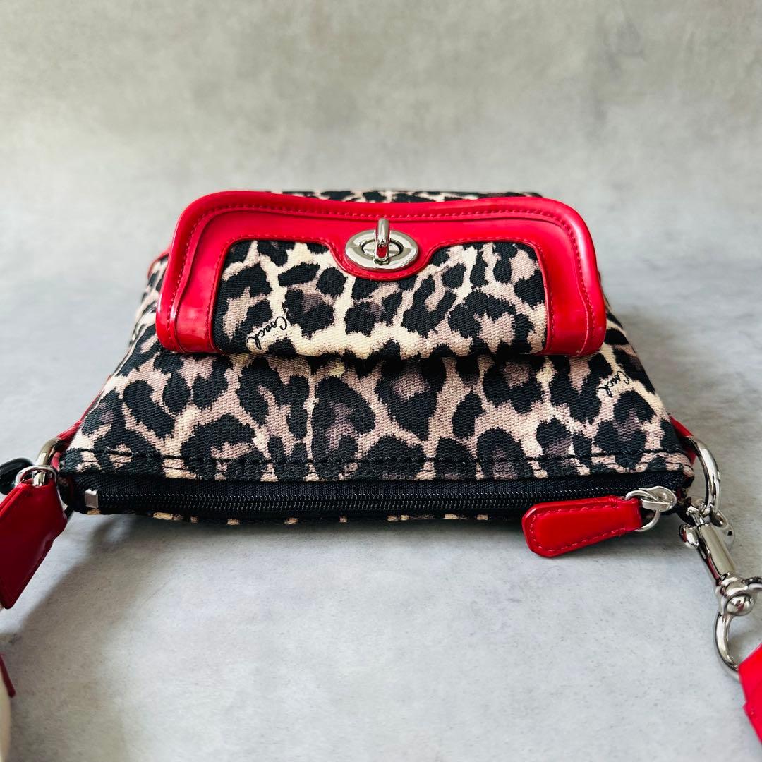 Y2K COACH Leopard 2way Shoulder bag 10