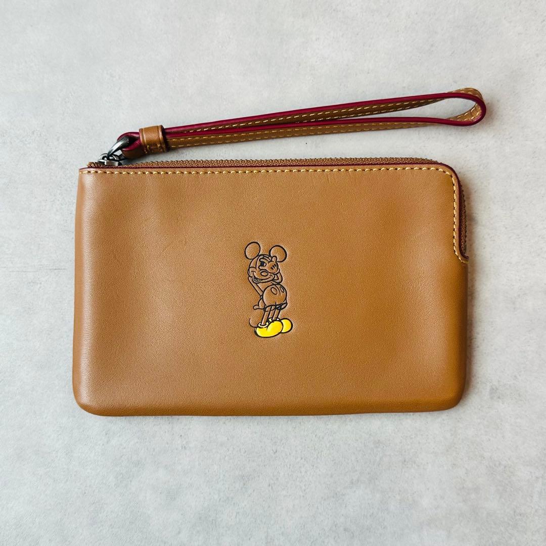 Disney×Coach Mickey Corner Zip Pouch