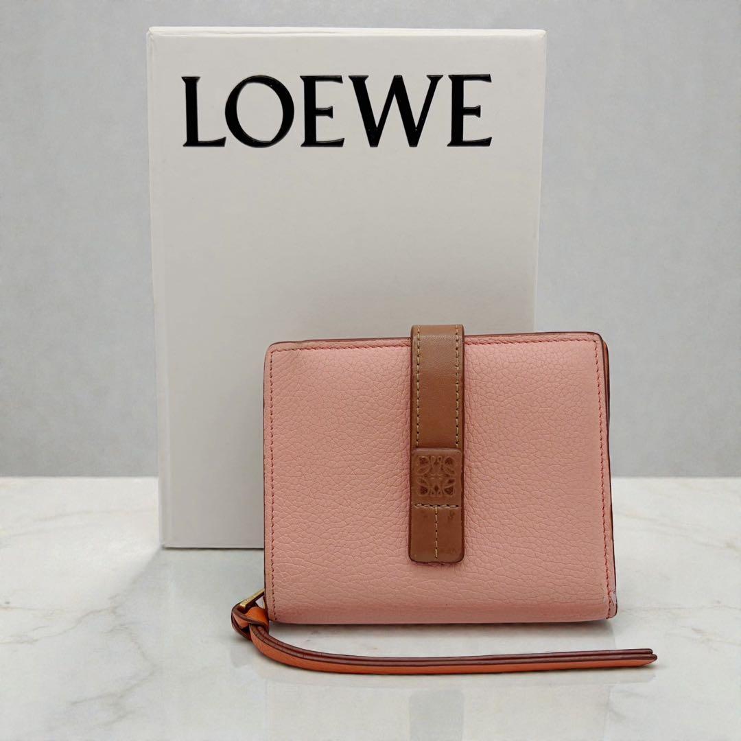 ⭐️良品⭐️ ロエベ コンパクトジップウォレット 二つ折り財布 ピンク
