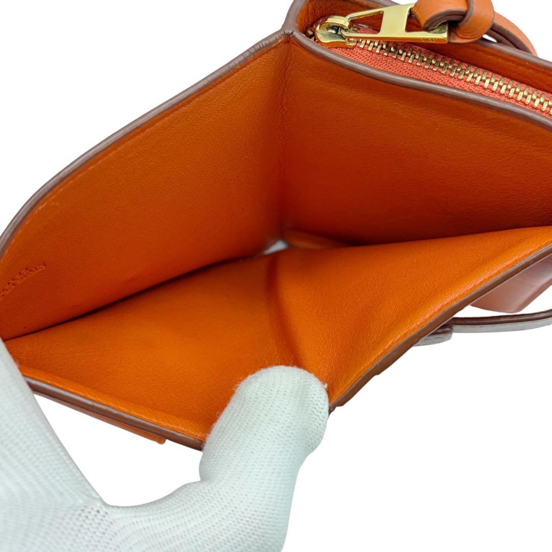 ⭐️良品⭐️ ロエベ コンパクトジップウォレット 二つ折り財布 ピンク 6