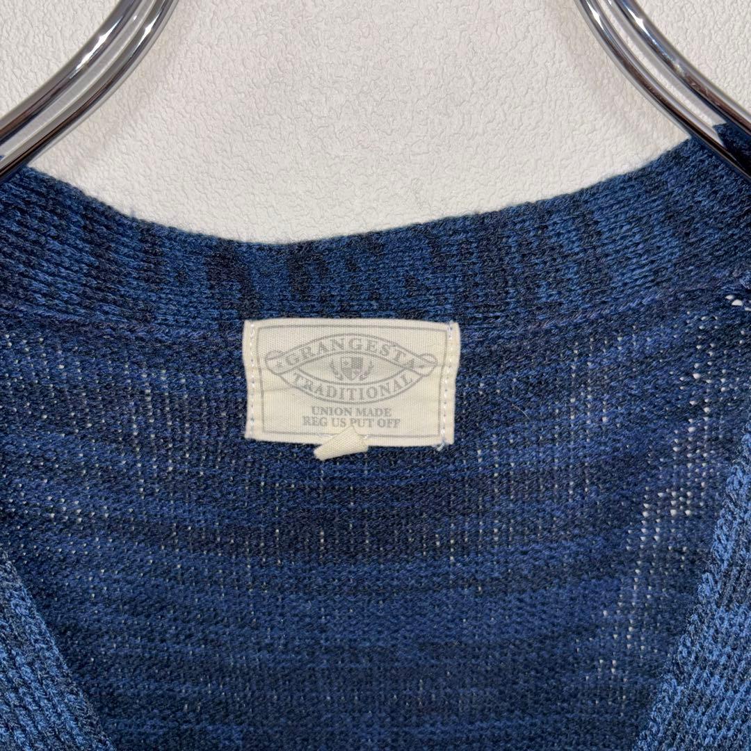 GRANGESTA グラデーションカーディガンLLサイズ ニットネイビーd687 3