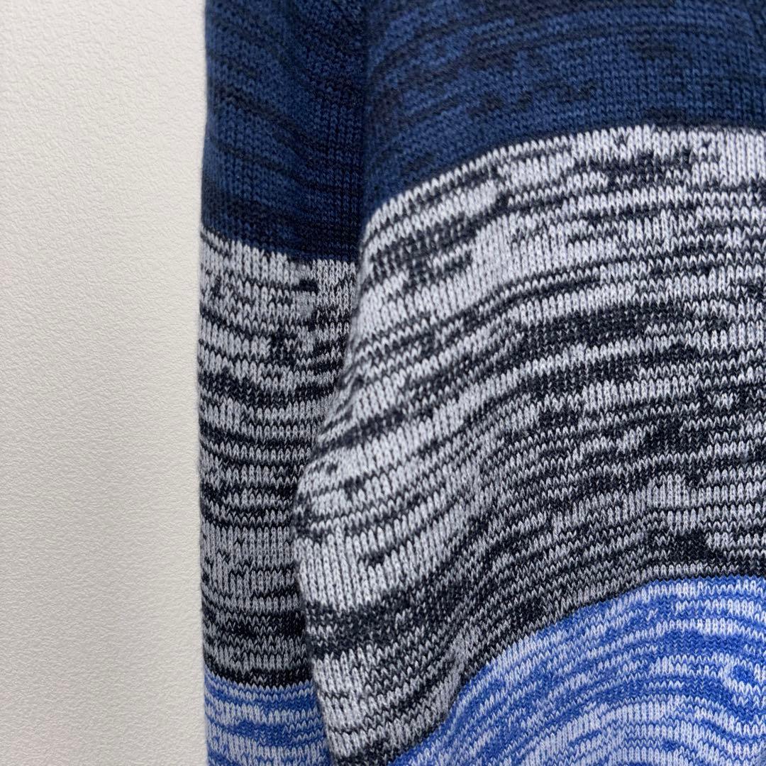 GRANGESTA グラデーションカーディガンLLサイズ ニットネイビーd687 5