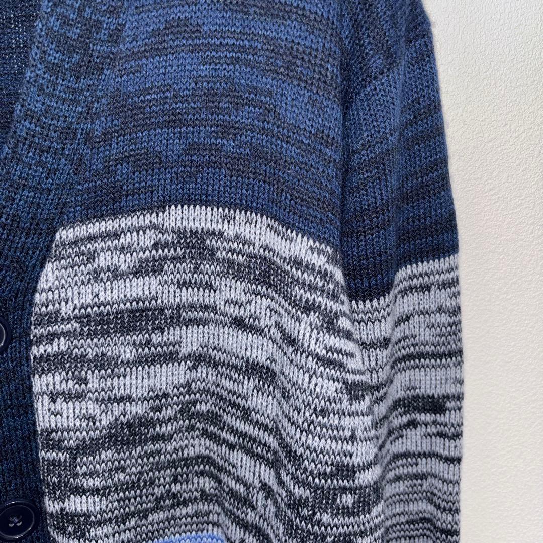 GRANGESTA グラデーションカーディガンLLサイズ ニットネイビーd687 8