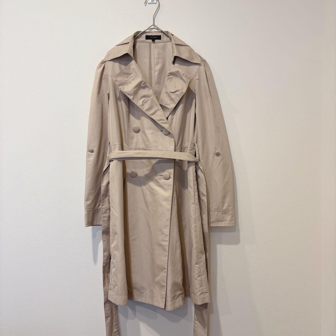 ルジュール トレンチコート ベルト付き ベージュ 36 S ロング きれいめ
