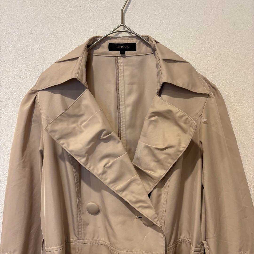 ルジュール トレンチコート ベルト付き ベージュ 36 S ロング きれいめ 2