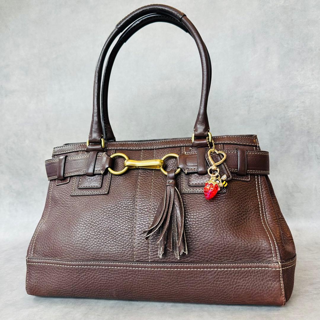 Y2K COACH Hampton Leather Satchel Bag