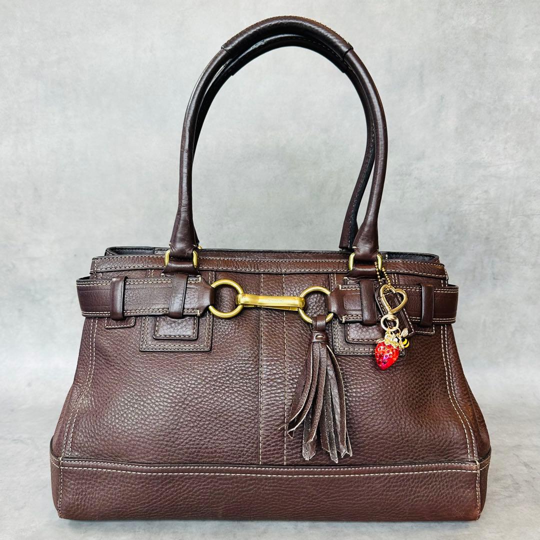 Y2K COACH Hampton Leather Satchel Bag 2