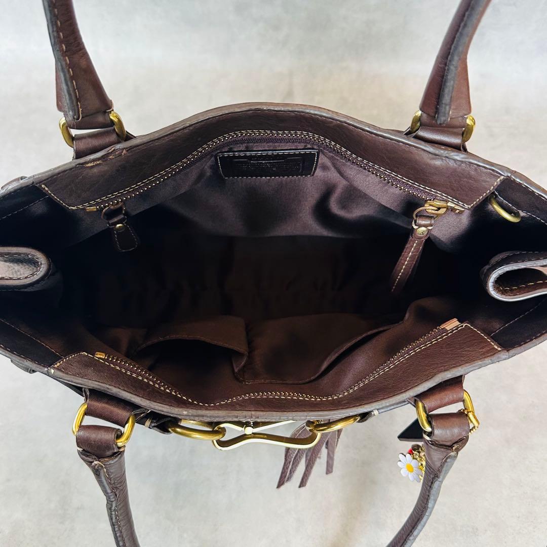 Y2K COACH Hampton Leather Satchel Bag 13