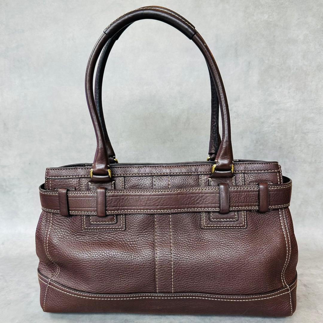 Y2K COACH Hampton Leather Satchel Bag 3