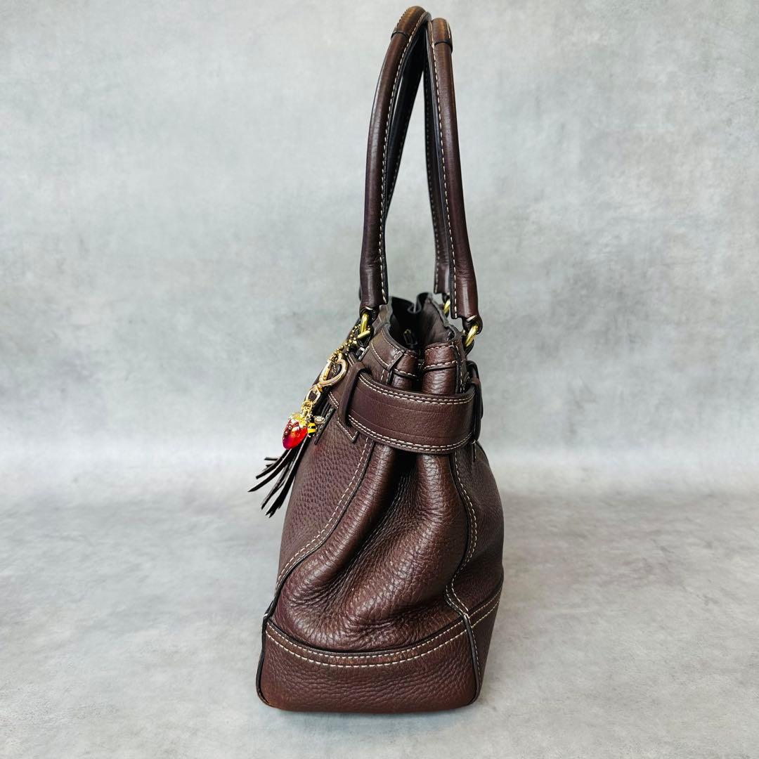 Y2K COACH Hampton Leather Satchel Bag 4