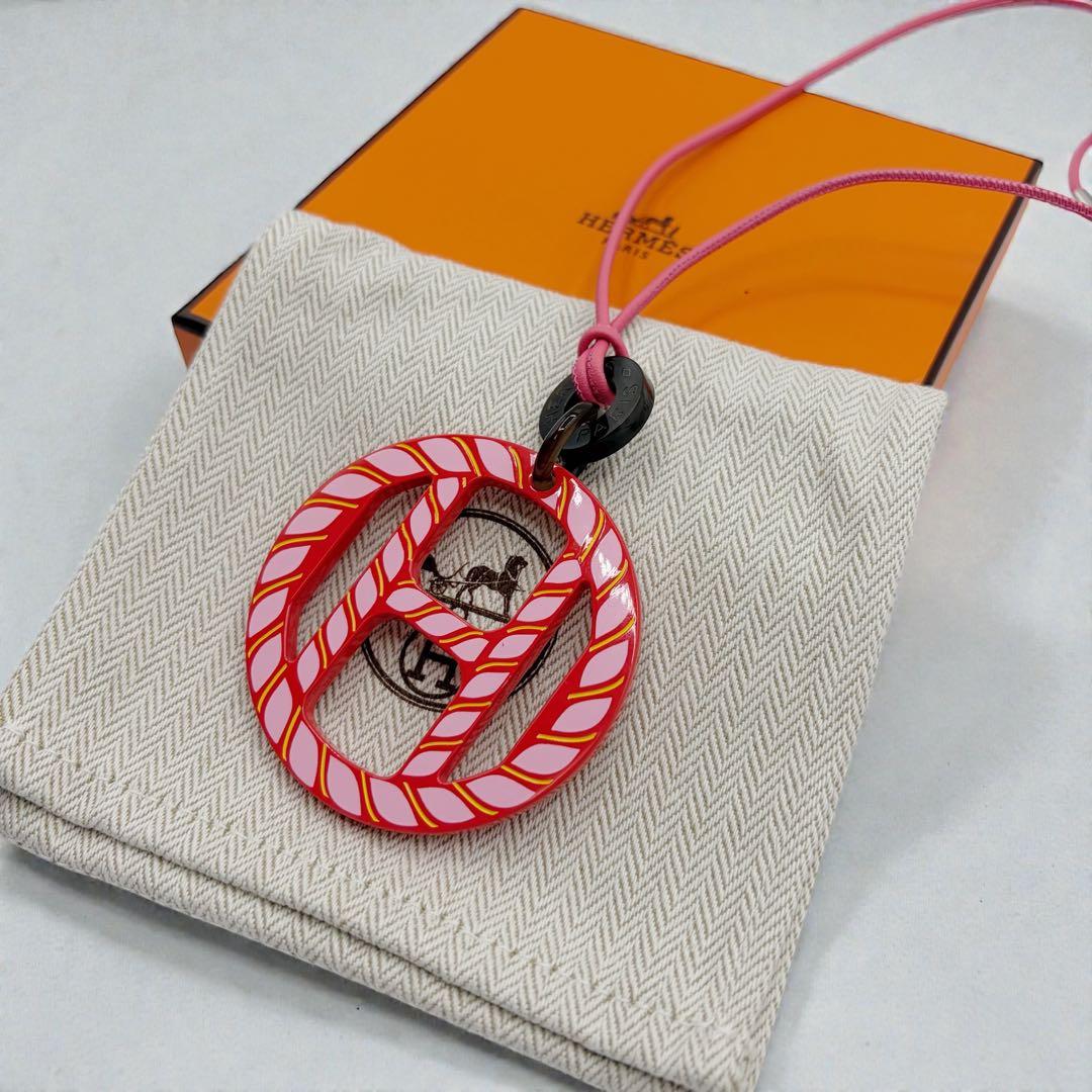 ⭐️ほぼ未使用⭐️エルメス Hエキップ ネックレス ピンク