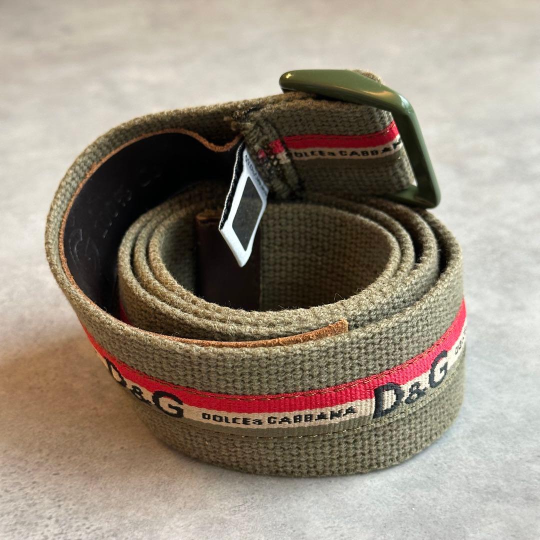 DOLCE&GABBANA ロゴ刺繍 キャンバスベルト y2k archive 3