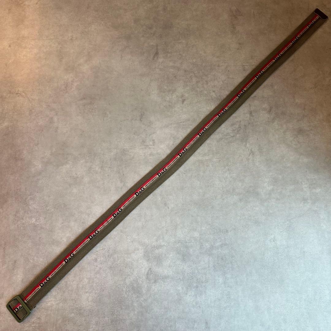 DOLCE&GABBANA ロゴ刺繍 キャンバスベルト y2k archive 4