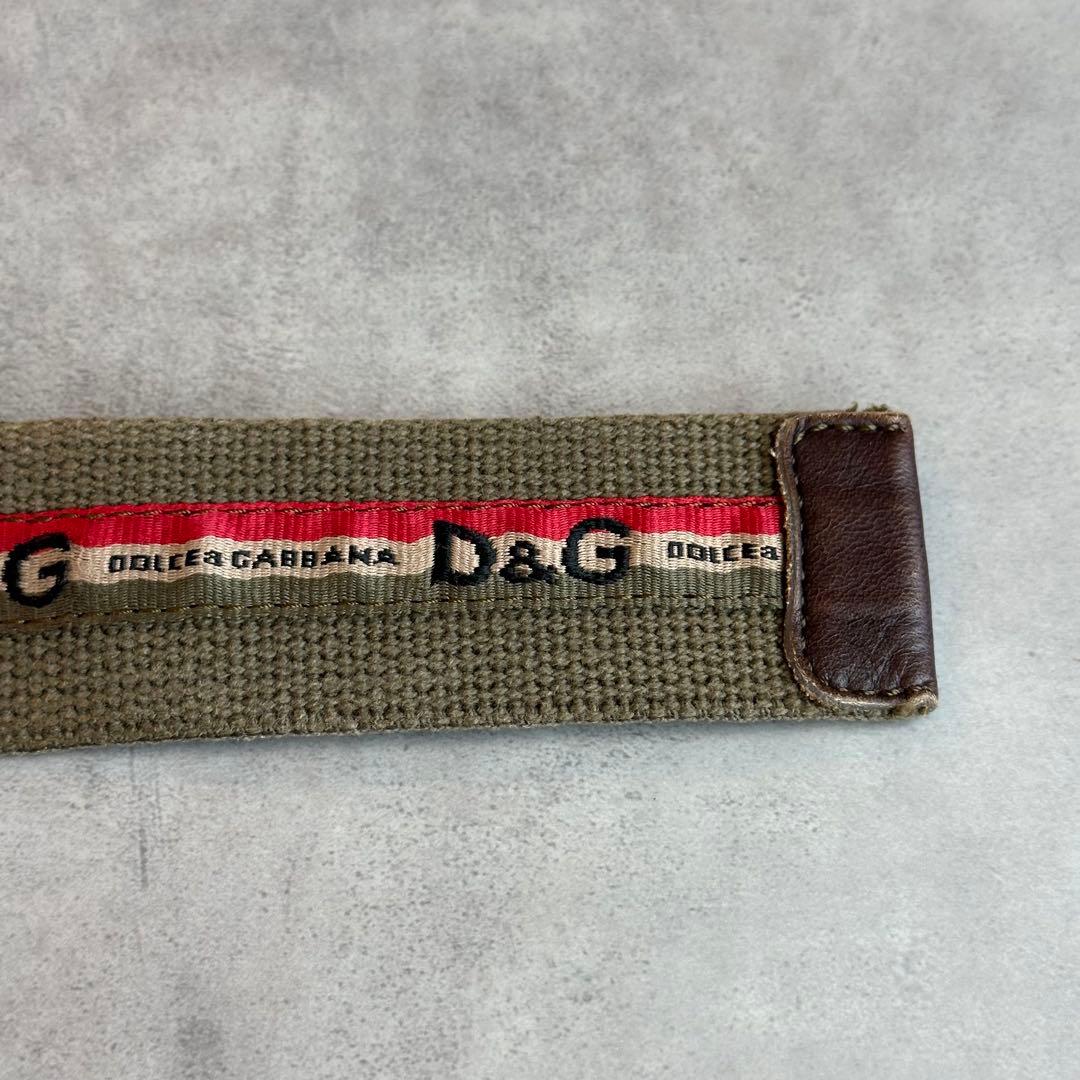 DOLCE&GABBANA ロゴ刺繍 キャンバスベルト y2k archive 6