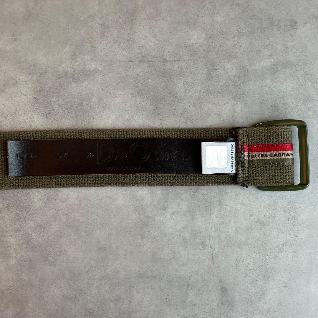 DOLCE&GABBANA ロゴ刺繍 キャンバスベルト y2k archive 7