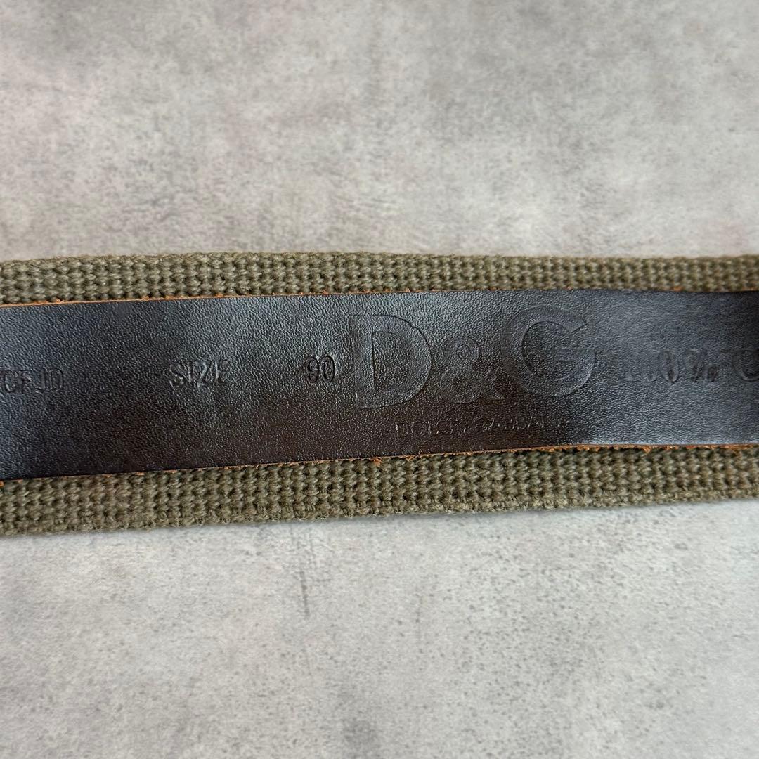 DOLCE&GABBANA ロゴ刺繍 キャンバスベルト y2k archive 9