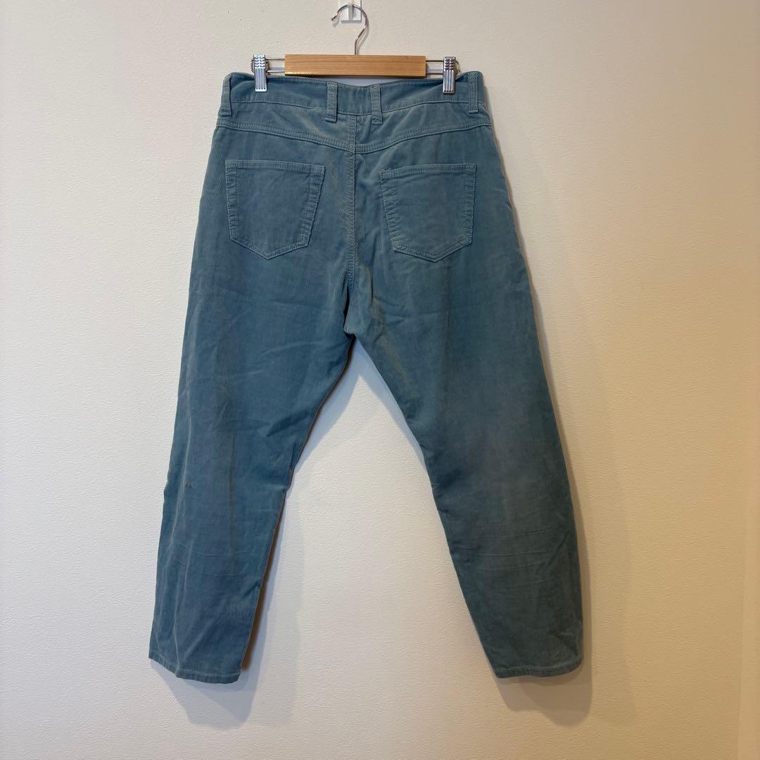 ビームスハート コーデュロイ パンツ テーパード ブルー　青　M 無地 8