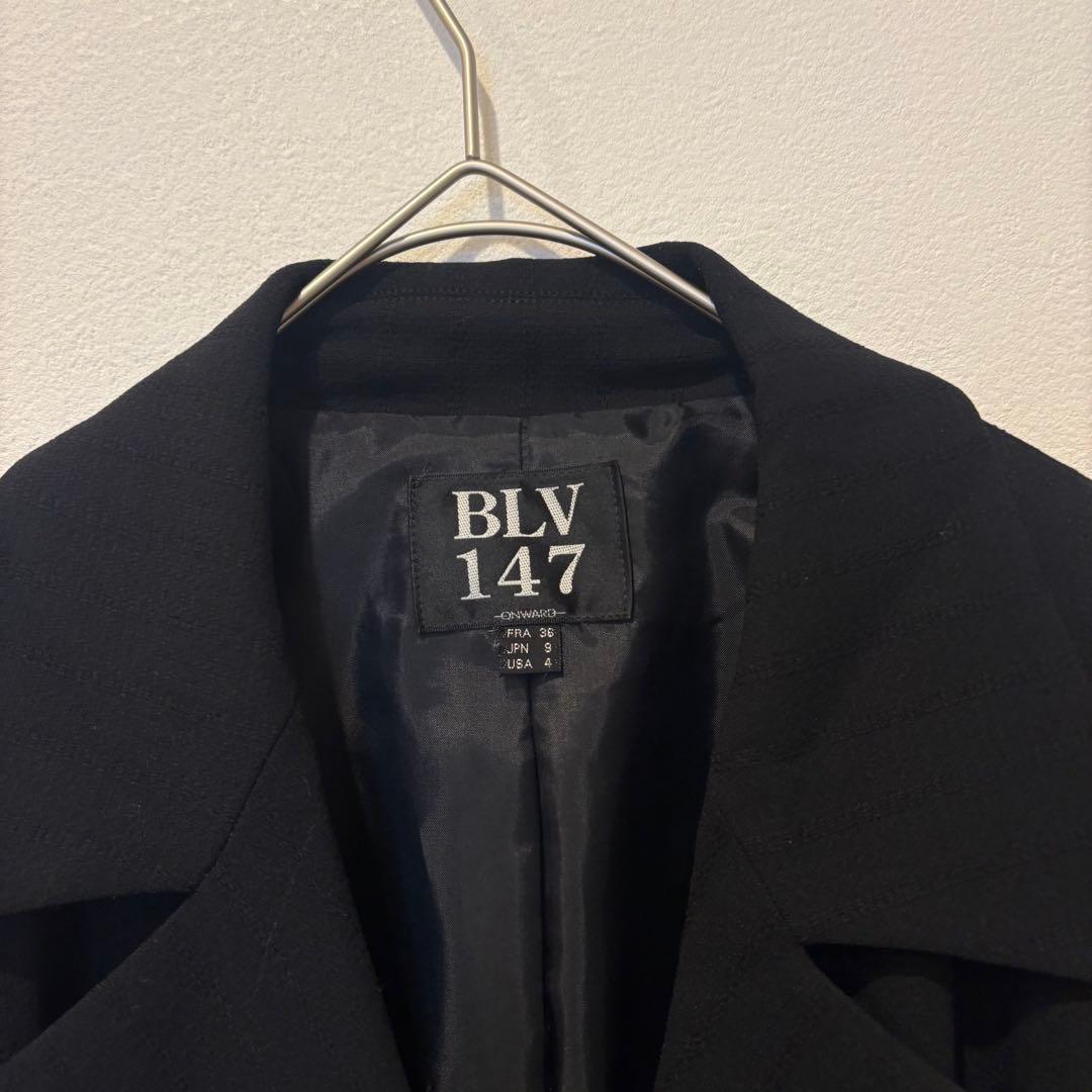 オンワード　BLV147 テーラード ジャケット 黒 ブラック　9号 M 4